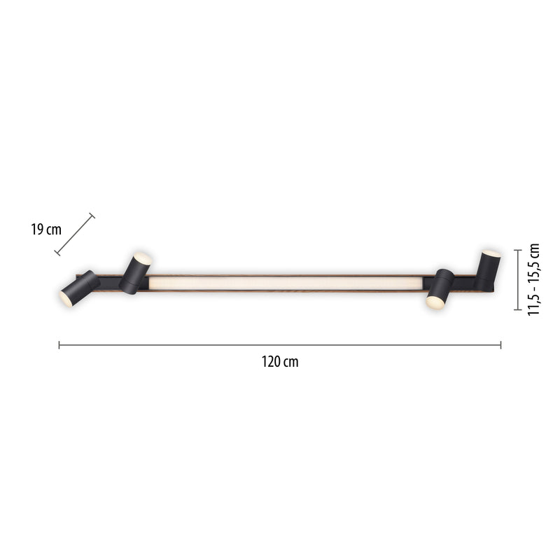 Plafoniera Paul Neuhaus PURE-LINES 5xLED Lemn Natural