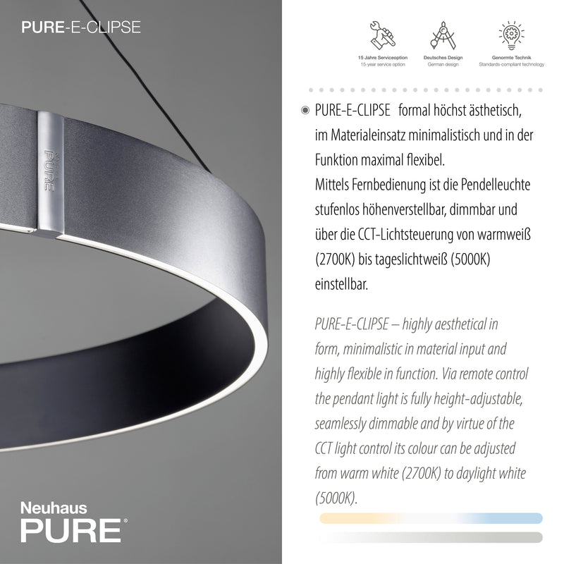 Lustra Paul Neuhaus PURE E-CLIPSE 2xLED Gri
