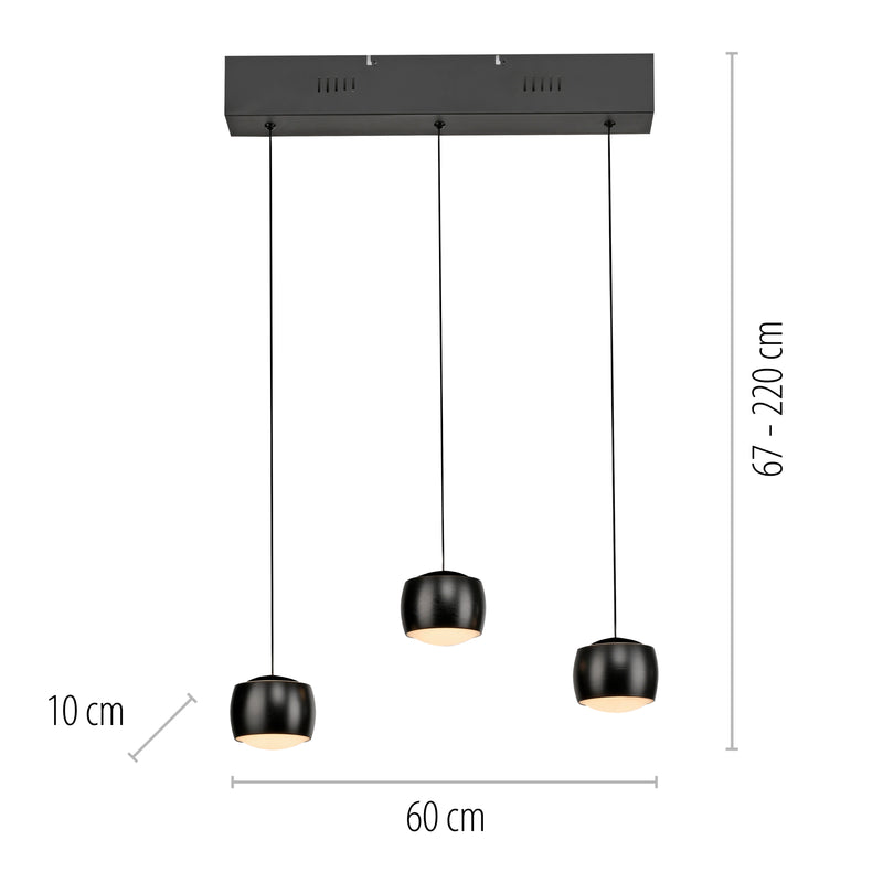 Lustra Paul Neuhaus BALLINI 3xLED Negru