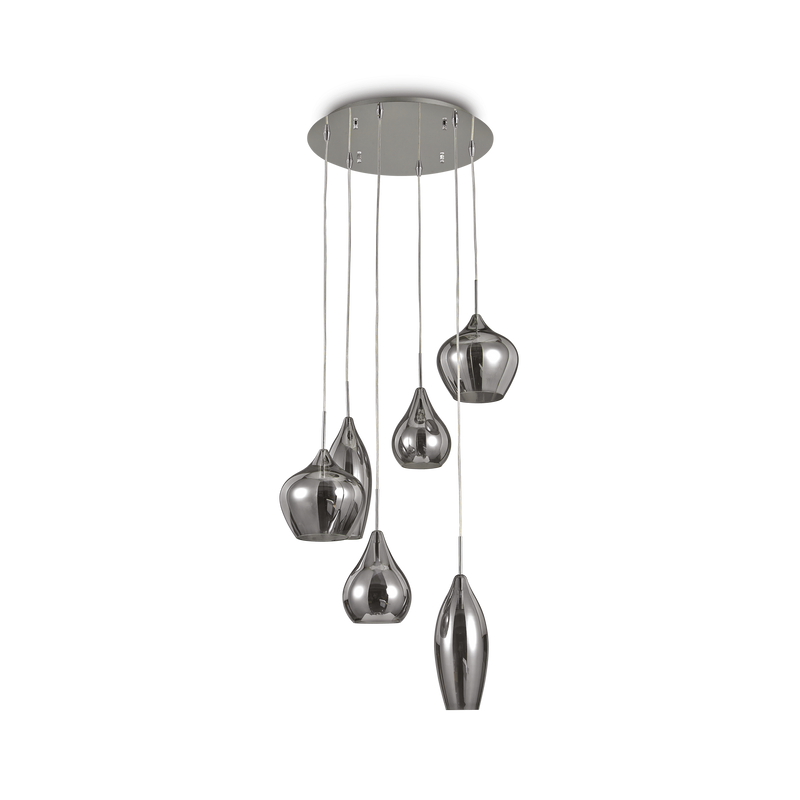 Lustra SOFT Ideal Lux, E14 max 6 x 40W, D60CM, Fumuriu