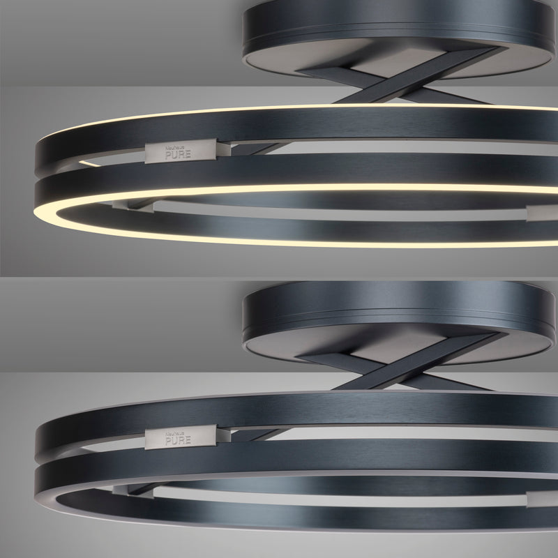 Plafoniera Paul Neuhaus PURE LOOP 2xLED Gri