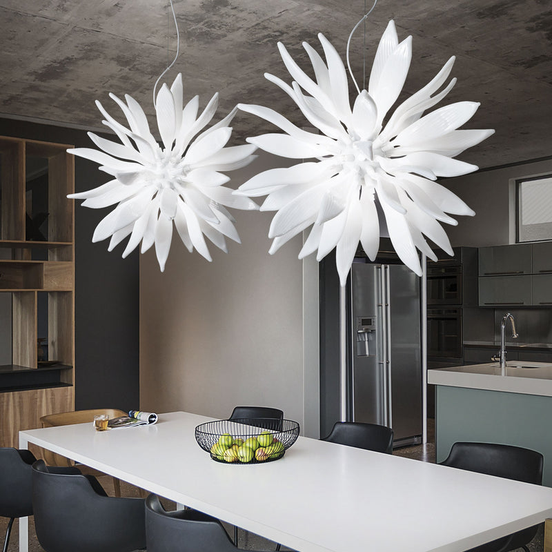 Lustra LEAVES Ideal Lux, G9 max 12 x 40W, Alb
