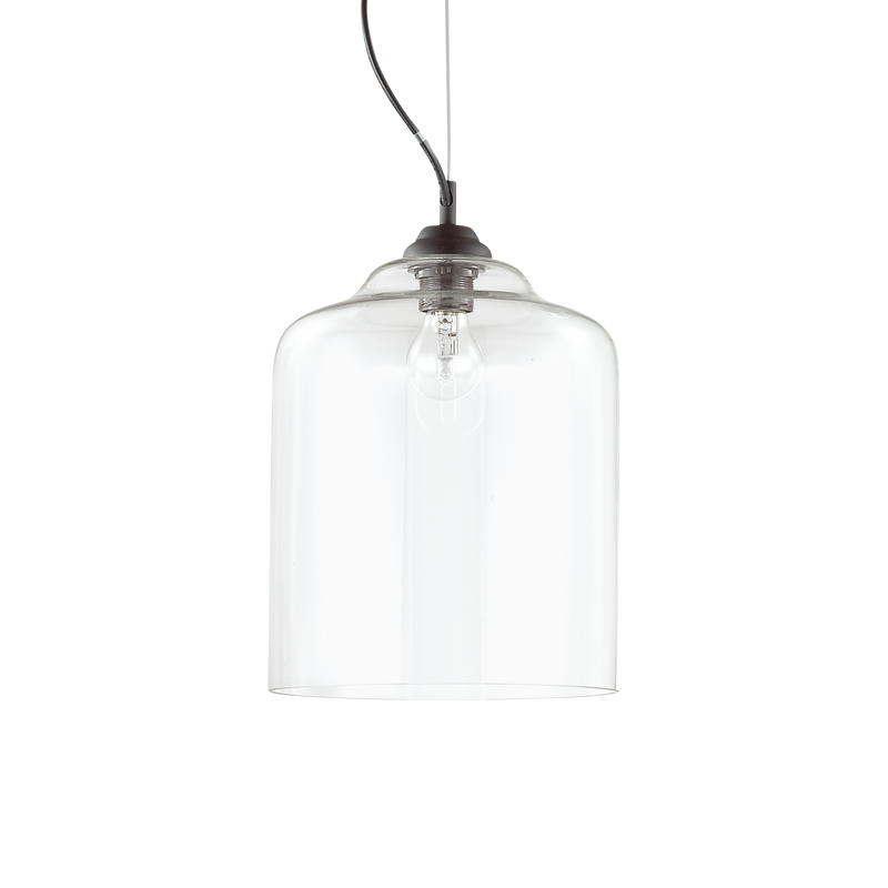 Lustra BISTRO' Ideal Lux, E27 max 1 x 60W, Square, Transparent