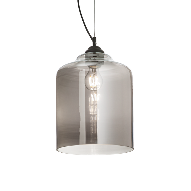 Lustra BISTRO' Ideal Lux, E27 max 1 x 60W, Square, Fumuriu