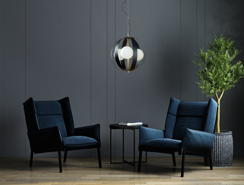 Lustra Zuma Line NELA 3xE14 Negru / Auriu