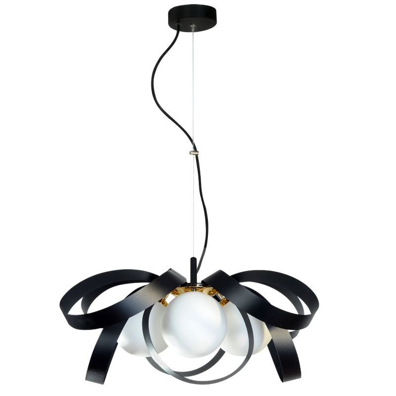 Lustra Zuma Line NELA 4xE14 Negru / Auriu