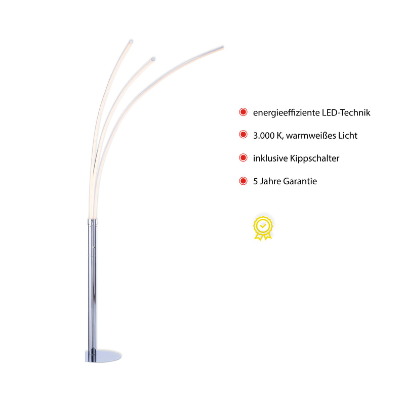 Lampadar Paul Neuhaus MAJA 3xLED Crom