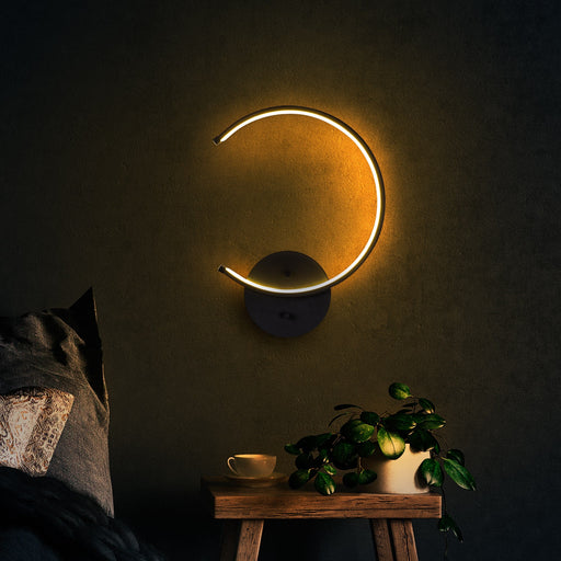 Aplică Asi Home Moon - 13328, Negru, Ø10 cm