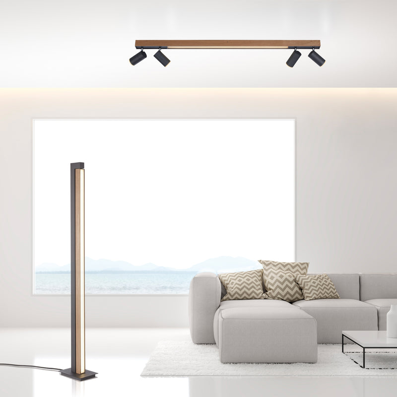Lampadar Paul Neuhaus PURE-LINES LED Lemn