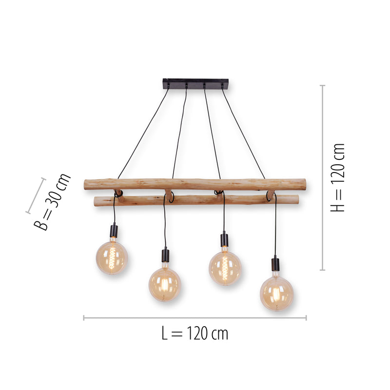Lustra Paul Neuhaus EDGAR 4xE27 Negru