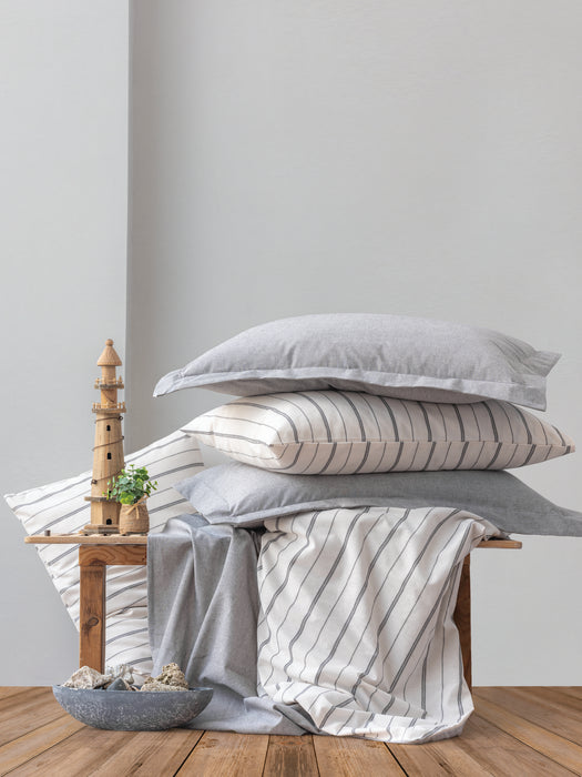 Set Lenjerie de Pat Single Quilt Cover Asi Home Unus - Grey 50% Bumbac | 50% Poliester 160|160|50X220|240|70 cm