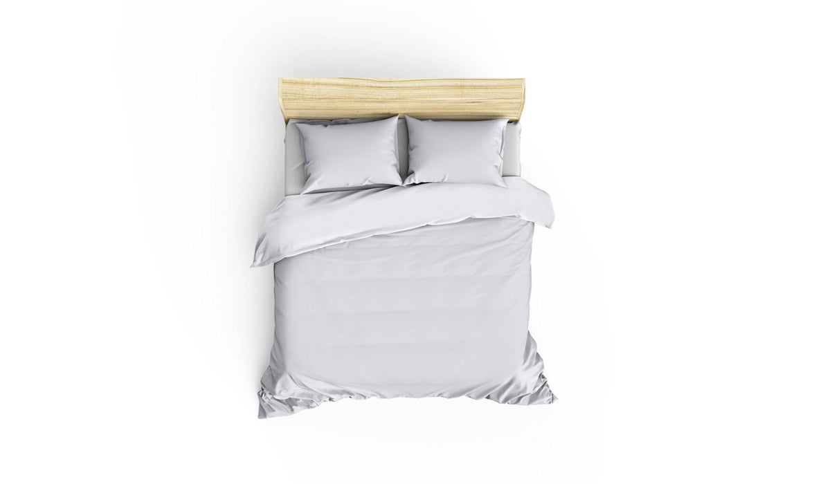 Set Lenjerie de Pat Dublu, Satin Premium Asi Home Elegant - White Bumbac 200|240|50X220|260|70 cm