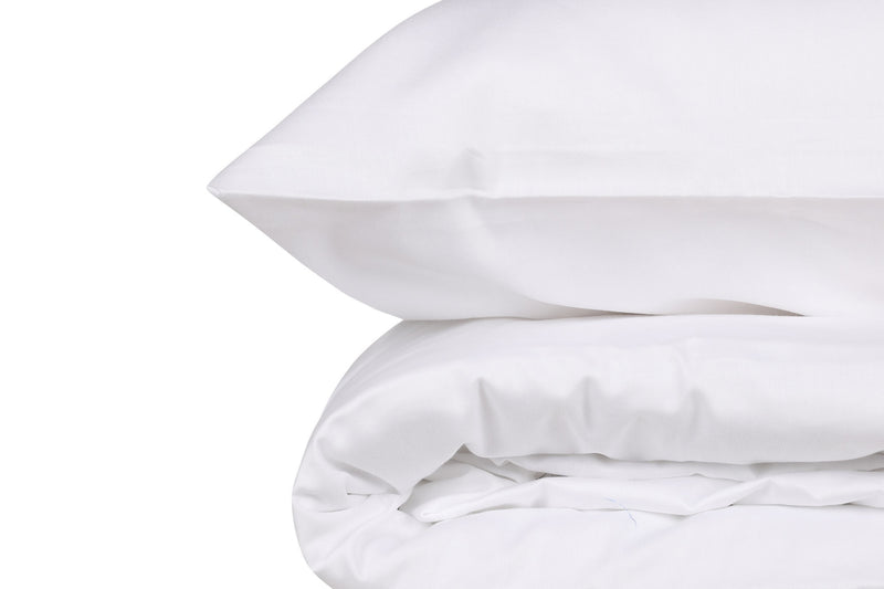 Set Lenjerie de Pat Dublu, Satin Premium Asi Home Elegant - White Bumbac 200|240|50X220|260|70 cm