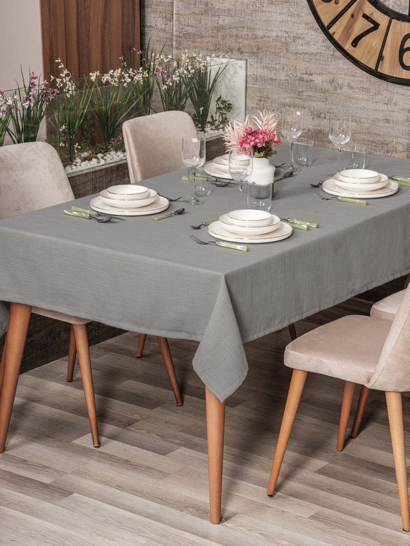 Față de Masă Asi Home Plain 160 - Grey Poliester 155X160 cm