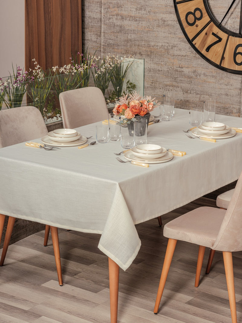 Față de Masă Asi Home Plain 160 - Cream Poliester 155X160 cm