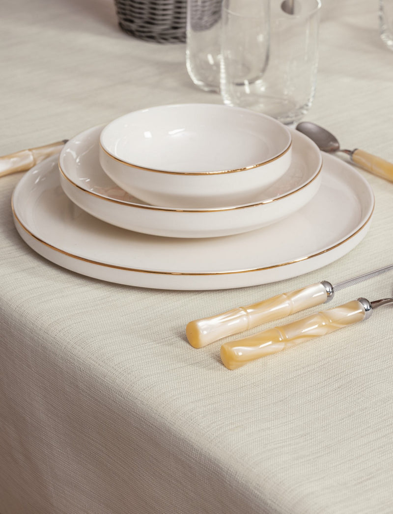 Față de Masă Asi Home Plain 160 - Cream Poliester 155X160 cm