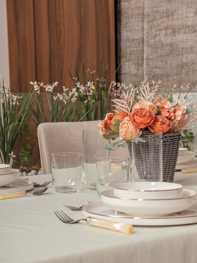 Față de Masă Asi Home Plain 220 - Cream Poliester 155X220 cm