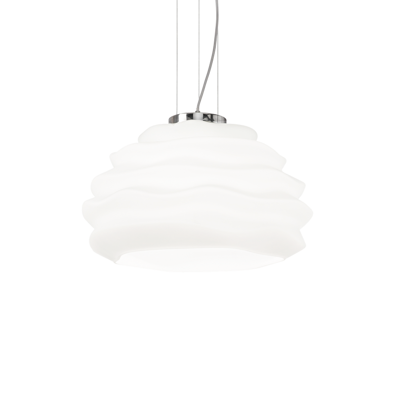 Lustra KARMA Ideal Lux, E27 max 1 x 60W, Alb, D 390 x H min 485 / max 2235 mm