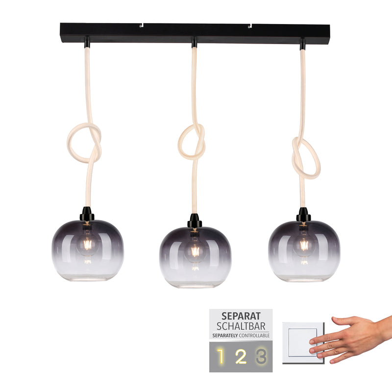 Lustra Paul Neuhaus LUMA 3xE27/LED Negru