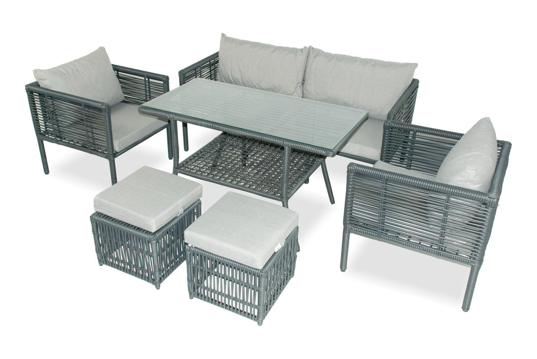 Set Lounge de Gradina Asi Home Puf Newyork 2 - Gri