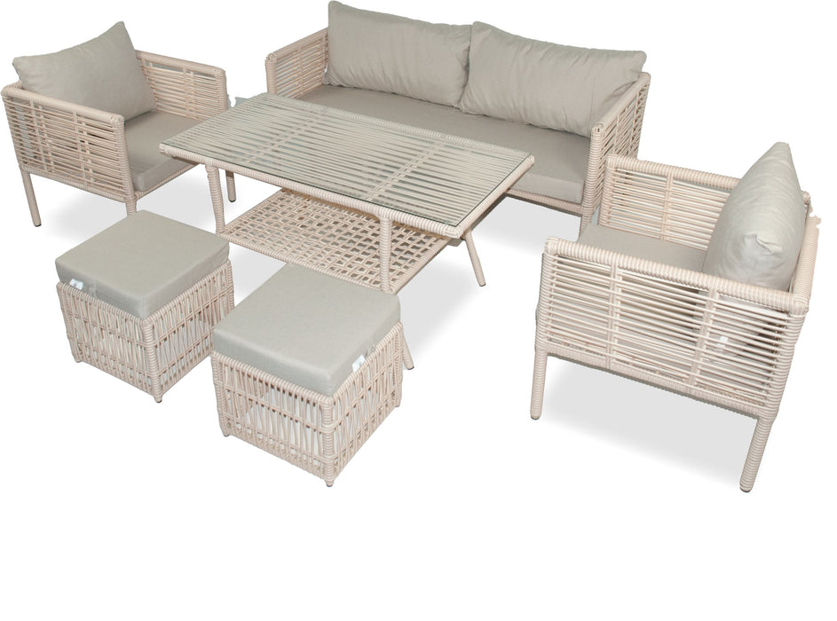 Set Lounge de Gradina Asi Home Puf Newyork - maro deschis