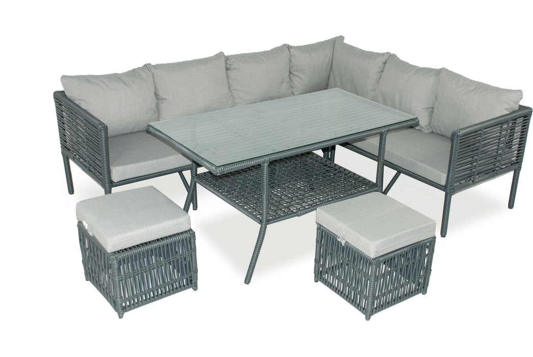 Set Lounge de Gradina Asi Home Puf Newyork - Gri