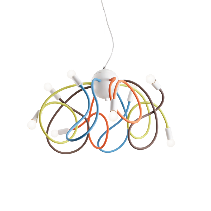 Lustra MULTIFLEX Ideal Lux, E14 max 8 x 28W, Multicolor