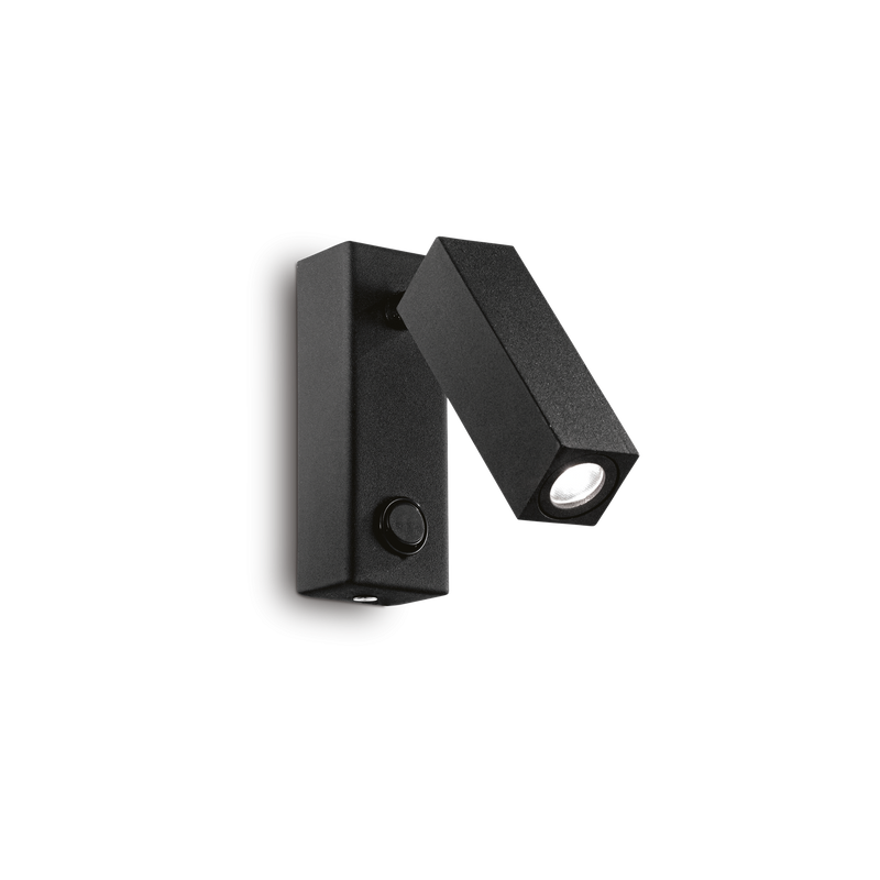 Aplica PAGE Ideal Lux, LED 3W, Square, Negru