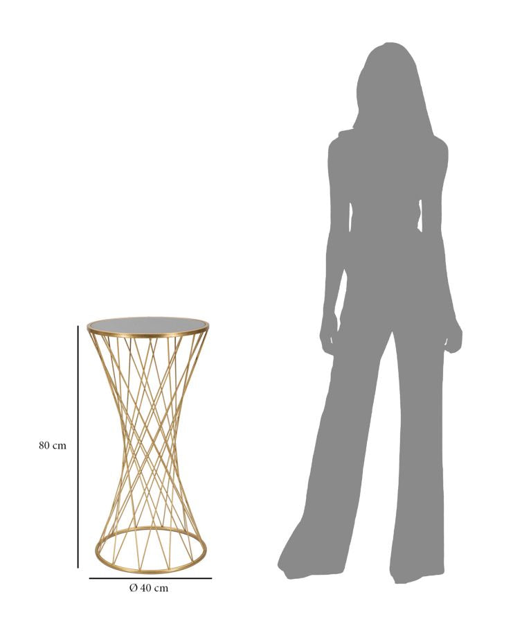 Măsuță Mauro Ferretti Turn Nou, Auriu, Ø40 cm
