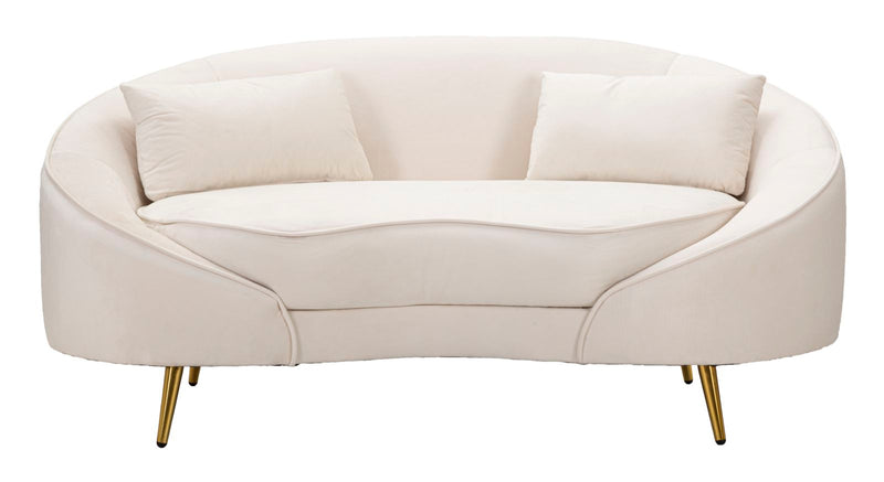 Canapea Mauro Ferretti 2 Oslo cu, Crem/Auriu, 148x68 cm