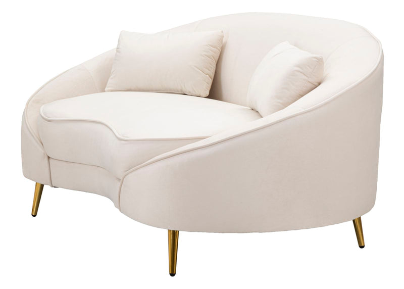 Canapea Mauro Ferretti 2 Oslo cu, Crem/Auriu, 148x68 cm