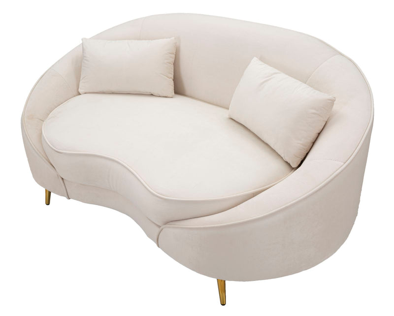 Canapea Mauro Ferretti 2 Oslo cu, Crem/Auriu, 148x68 cm