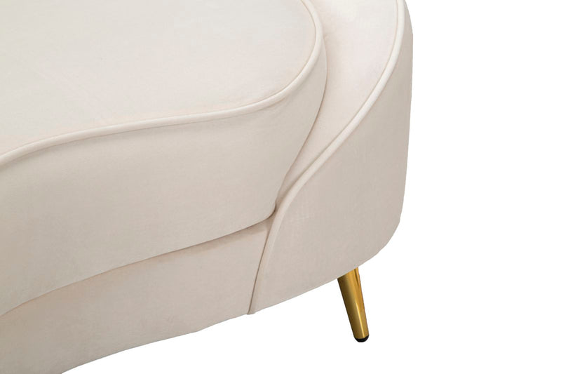 Canapea Mauro Ferretti 2 Oslo cu, Crem/Auriu, 148x68 cm
