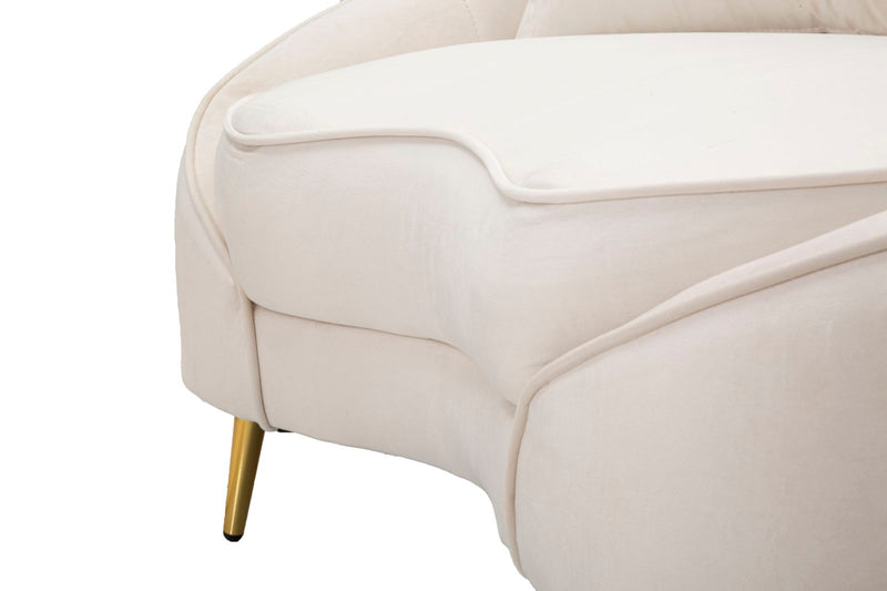 Canapea Mauro Ferretti 2 Oslo cu, Crem/Auriu, 148x68 cm
