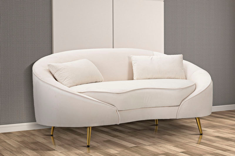 Canapea Mauro Ferretti 2 Oslo cu, Crem/Auriu, 148x68 cm