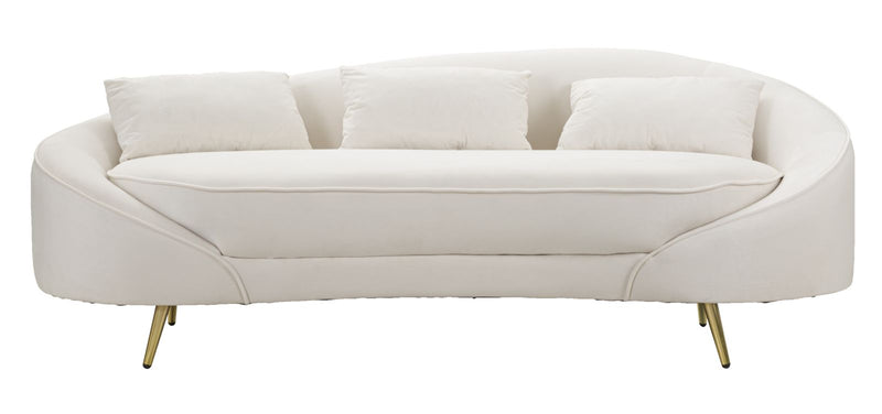 Canapea Mauro Ferretti 3 Oslo cu, Crem/Auriu, 185x68 cm