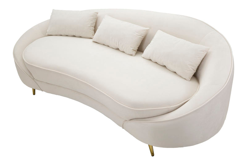 Canapea Mauro Ferretti 3 Oslo cu, Crem/Auriu, 185x68 cm
