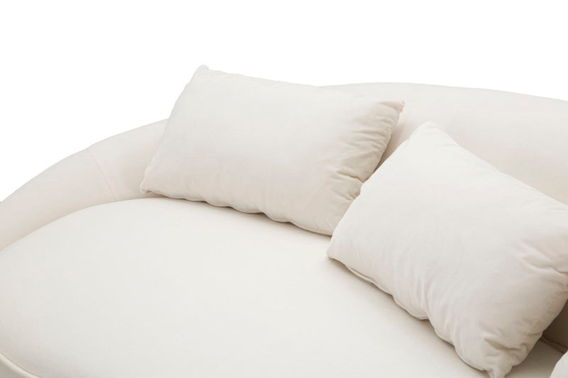 Canapea Mauro Ferretti 3 Oslo cu, Crem/Auriu, 185x68 cm