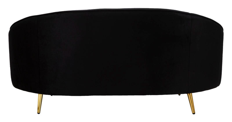 Canapea Mauro Ferretti 2 Oslo cu, Negru Ang Auriu, 148x68 cm