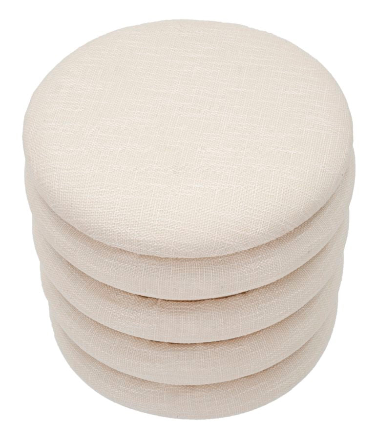 Taburet Mauro Ferretti Damasco Line, Natural, Ø40 cm