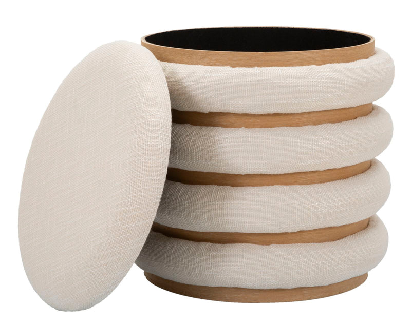 Taburet Mauro Ferretti Damasco Line, Natural, Ø40 cm