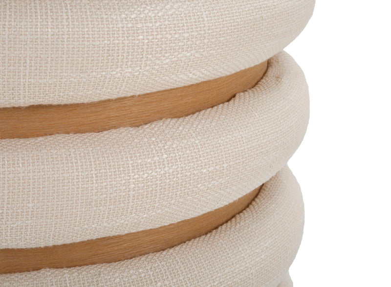 Taburet Mauro Ferretti Damasco Line, Natural, Ø40 cm