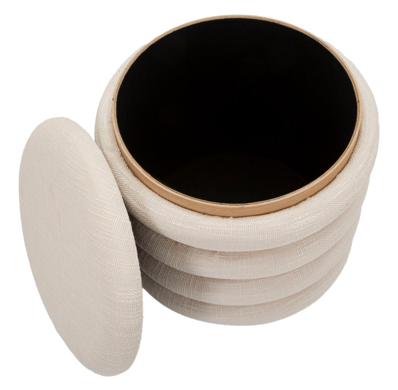 Taburet Mauro Ferretti Damasco Line, Natural, Ø40 cm
