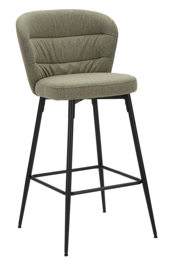 Set 2 Scaune de Bar Mauro Ferretti Losanna 52X59X108 cm, Verde/Negru