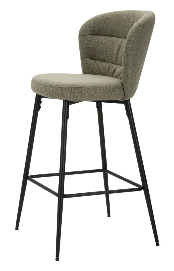 Set 2 Scaune de Bar Mauro Ferretti Losanna 52X59X108 cm, Verde/Negru