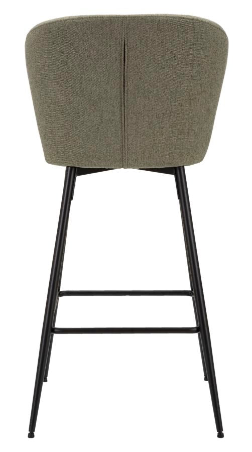 Set 2 Scaune de Bar Mauro Ferretti Losanna 52X59X108 cm, Verde/Negru