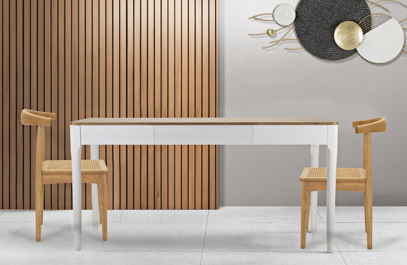 Masă Dining Mauro Ferretti Matera, Alb/Maro, 180x80 cm
