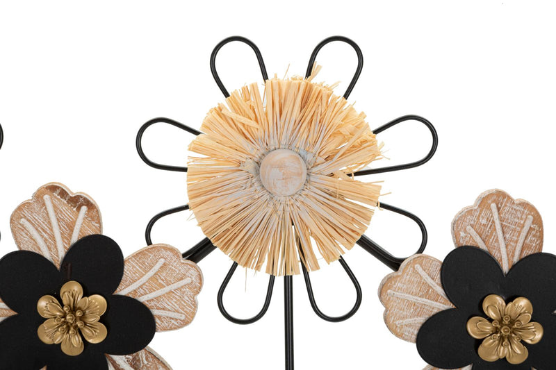 Cuier Mauro Ferretti Iron,Wood, Negru/Maro, 61x30 cm