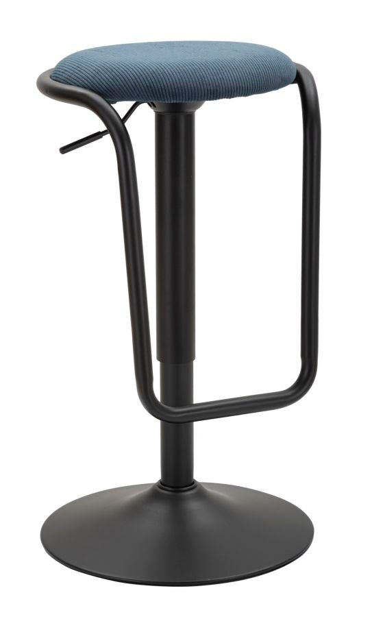 Scaun de Bar Mauro Ferretti Destiny, ø 41x61-83 cm, Negru/Albastru
