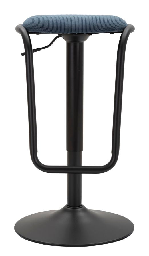 Scaun de Bar Mauro Ferretti Destiny, ø 41x61-83 cm, Negru/Albastru